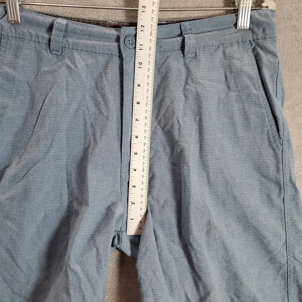 O'Neill Men Shorts 32 Blue Chino Pockets High Rise‎ Polyester Logo 9 in Inseam